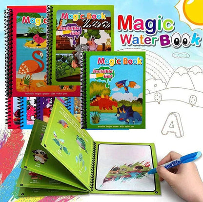 Magic Water Coloring Book with pen For Kids