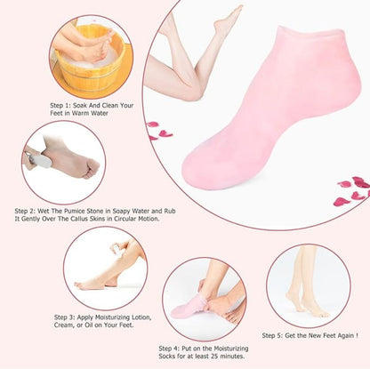 1 Pair Feet Care Silicone Moisturizing Socks