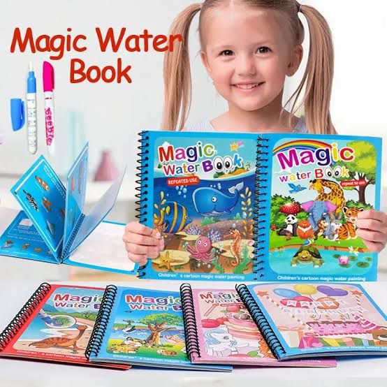 Magic Water Coloring Book with pen For Kids