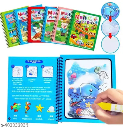 Magic Water Coloring Book with pen For Kids